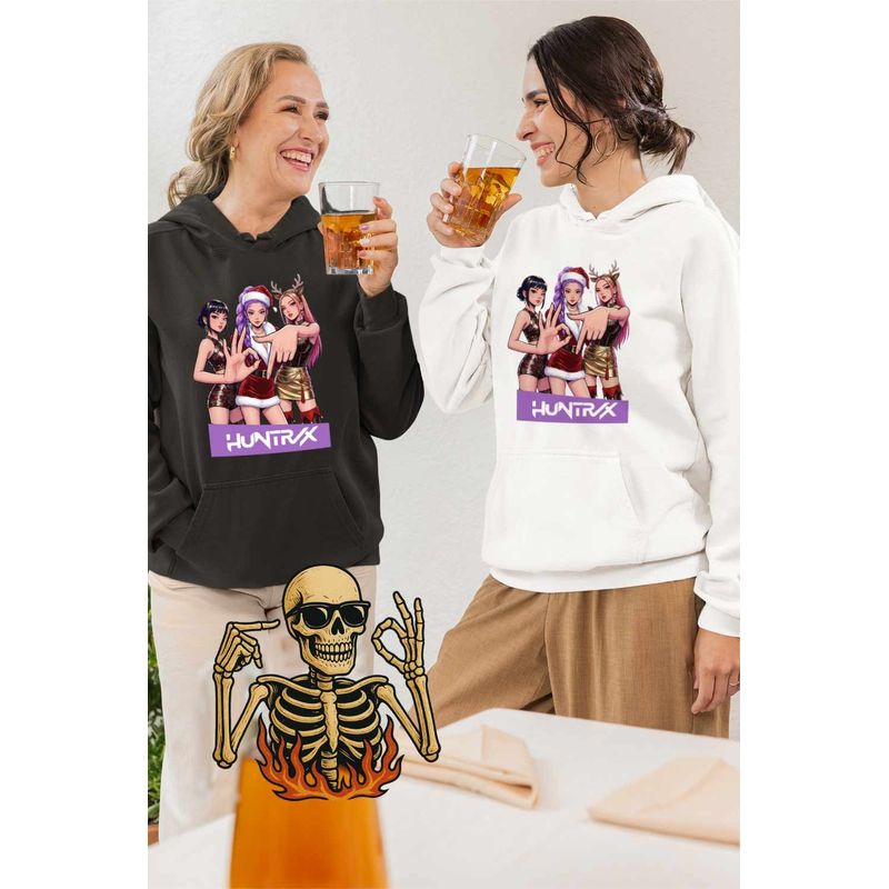 Fashion, accesorii si bijuterii - Femei - Imbracaminte femei - Hanorace femei - Hanorac Femei Six Seven Huntrix 67 Demon Hunters Kpop, alb, marime 2XL - Infinity.ro