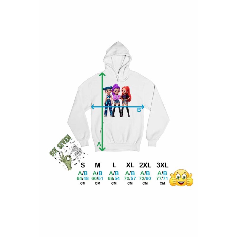 Fashion, accesorii si bijuterii - Femei - Imbracaminte femei - Hanorace femei - Hanorac Femei Six Seven Kpop Huntrix 67 Demon Hunters, alb, marime 2XL - Infinity.ro