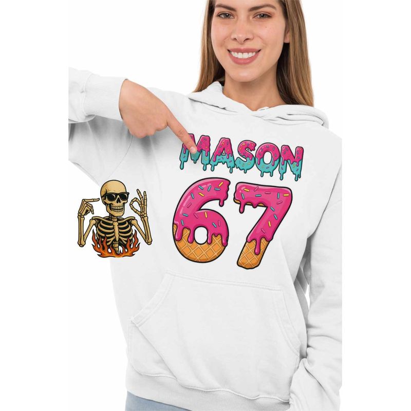 Fashion, accesorii si bijuterii - Femei - Imbracaminte femei - Hanorace femei - Hanorac Femei Six Seven Mason Creme Ciocolata 67, alb, marime 2XL - Infinity.ro