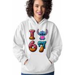 Fashion, accesorii si bijuterii - Femei - Imbracaminte femei - Hanorace femei - Hanorac Femei Six Seven Love Stitch Ciocolata Valentines Day 67, alb, marime 2XL - Infinity.ro