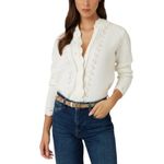 Fashion, accesorii si bijuterii - Femei - Imbracaminte femei - Pulovere femei - Cardigan dama Guess W4BR0L M INTL Alb - Infinity.ro
