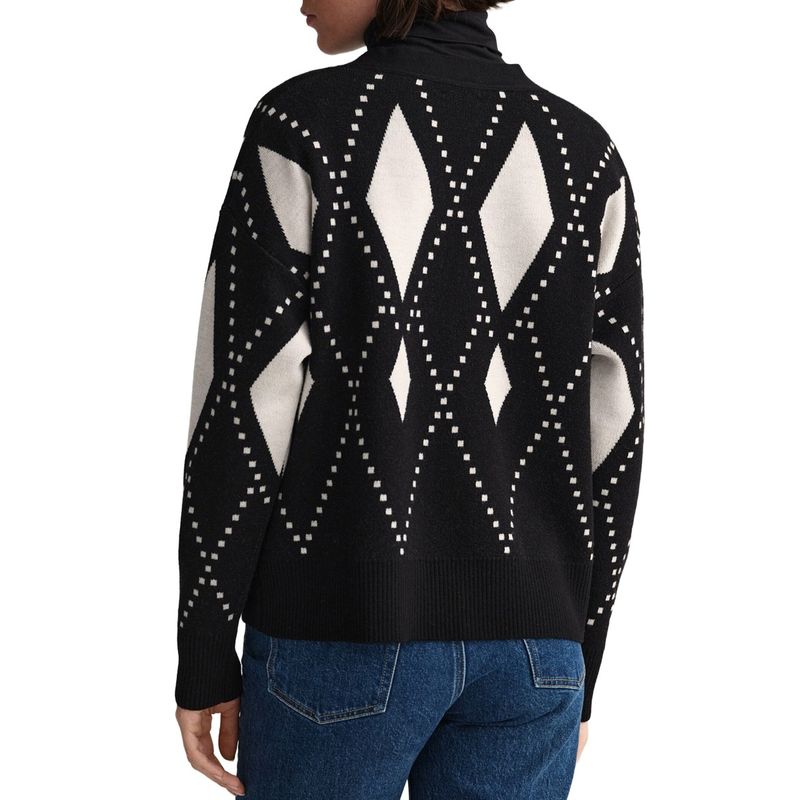 Fashion, accesorii si bijuterii - Femei - Imbracaminte femei - Pulovere femei - Cardigan dama  Gant 4805175 S INTL Negru - Infinity.ro