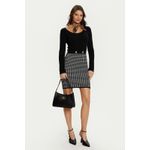 Fashion, accesorii si bijuterii - Femei - Imbracaminte femei - Rochii femei - Rochie bodycon guess cu imprimeu houndstooth Gabriella W5RK12 S INTL Negru/Alb - Infinity.ro