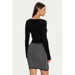 Fashion, accesorii si bijuterii - Femei - Imbracaminte femei - Rochii femei - Rochie bodycon guess cu imprimeu houndstooth Gabriella W5RK12 S INTL Negru/Alb - Infinity.ro