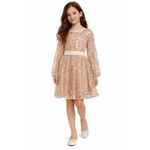 Fashion, accesorii si bijuterii - Copii - Imbracaminte copii - Rochii copii - Rochie fete  cocktail GUESS J5RK11 12 ani 152 CM Bej - Infinity.ro