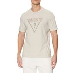 Fashion, accesorii si bijuterii - Barbati - Imbracaminte - Tricouri si bluze barbati - Tricou cu logo barbati Guess Z5RI03 L INTL Bej - Infinity.ro