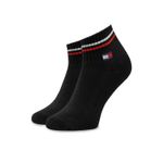 Fashion, accesorii si bijuterii - Barbati - Lenjerie si pijamale barbati - Sosete si ciorapi barbati - Set 2 perechi sosete scurte unisex Tommy Hilfiger model 701228177 Negru 43-46 EU - Infinity.ro