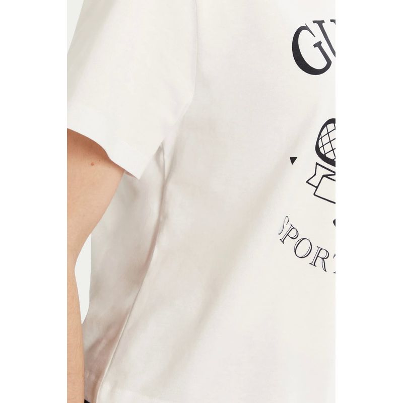 Fashion, accesorii si bijuterii - Femei - Imbracaminte femei - Tricouri si topuri femei - Tricou dama Guess V5GI04 XS INTL Alb - Infinity.ro