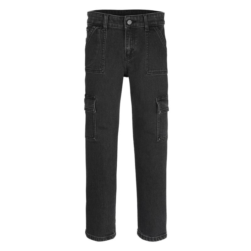 Fashion, accesorii si bijuterii - Copii - Imbracaminte copii - Pantaloni copii - Blugi baieti Calvin Klein IB0IB02520T 10 ani Negru 140 CM - Infinity.ro