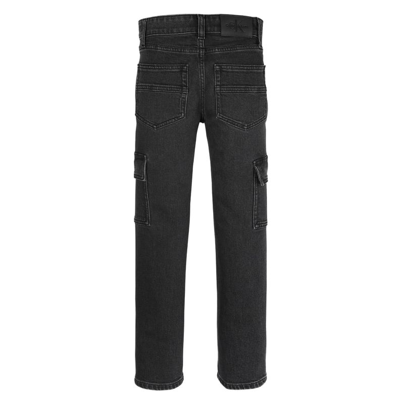 Fashion, accesorii si bijuterii - Copii - Imbracaminte copii - Pantaloni copii - Blugi baieti Calvin Klein IB0IB02520T 10 ani Negru 140 CM - Infinity.ro