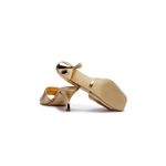 Fashion, accesorii si bijuterii - Femei - Incaltaminte femei - Slapi si papuci femei - Papuci dama cu toc lacuiti Guess FLJLUS 39 EU Auriu - Infinity.ro