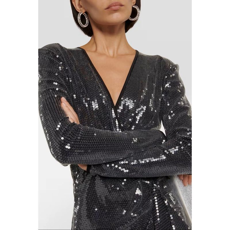 Fashion, accesorii si bijuterii - Femei - Imbracaminte femei - Rochii femei - Rochie Guess margot din paiete - Infinity.ro