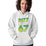 Fashion, accesorii si bijuterii - Femei - Imbracaminte femei - Hanorace femei - Hanorac Femei Six Seven Rizz Level 67, alb, marime 2XL - Infinity.ro