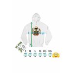 Fashion, accesorii si bijuterii - Femei - Imbracaminte femei - Hanorace femei - Hanorac Femei Six Seven Schelet Horror 67 Halloween, alb, marime 2XL - Infinity.ro
