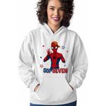 Fashion, accesorii si bijuterii - Femei - Imbracaminte femei - Hanorace femei - Hanorac Femei Six Seven Spiderman 67 Marvel Superhero, alb, marime 2XL - Infinity.ro