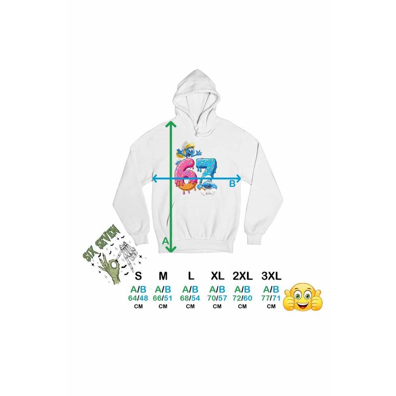 Fashion, accesorii si bijuterii - Femei - Imbracaminte femei - Hanorace femei - Hanorac Femei Six Seven Strumfita Bebe Strumf, alb, marime 2XL - Infinity.ro
