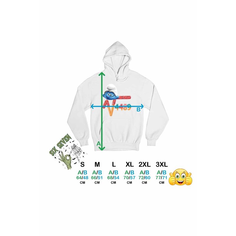 Fashion, accesorii si bijuterii - Femei - Imbracaminte femei - Hanorace femei - Hanorac Femei Six Seven Strumful Istet Strumfii 67, alb, marime 2XL - Infinity.ro