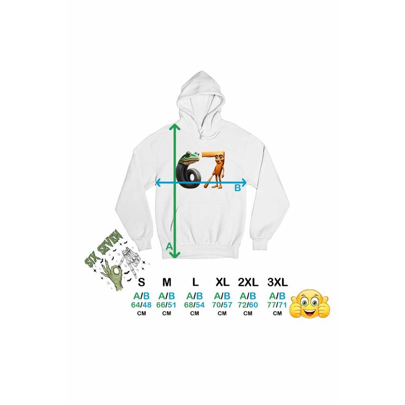 Fashion, accesorii si bijuterii - Femei - Imbracaminte femei - Hanorace femei - Hanorac Femei Six Seven Tung Tung Sahur Italian Brainrot Meme, alb, marime 2XL - Infinity.ro