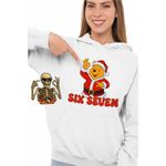 Fashion, accesorii si bijuterii - Femei - Imbracaminte femei - Hanorace femei - Hanorac Femei Six Seven Winnie the Pooh Craciun 67, alb, marime 2XL - Infinity.ro