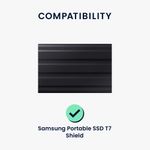 PC, gaming si accesorii - Periferice PC - Accesorii hard disk-uri externe - Husa SSD Kwmobile pentru Samsung Portable SSD T7 Shield, silicon, negru, protectie la zgarieturi - Infinity.ro