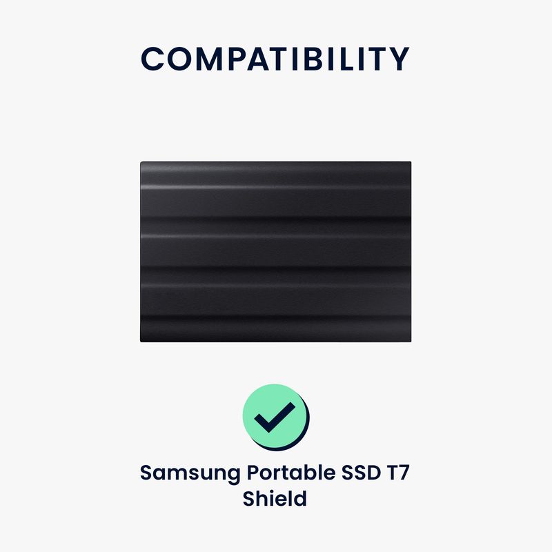 PC, gaming si accesorii - Periferice PC - Accesorii hard disk-uri externe - Husa SSD Kwmobile pentru Samsung Portable SSD T7 Shield, silicon, negru, protectie la zgarieturi - Infinity.ro