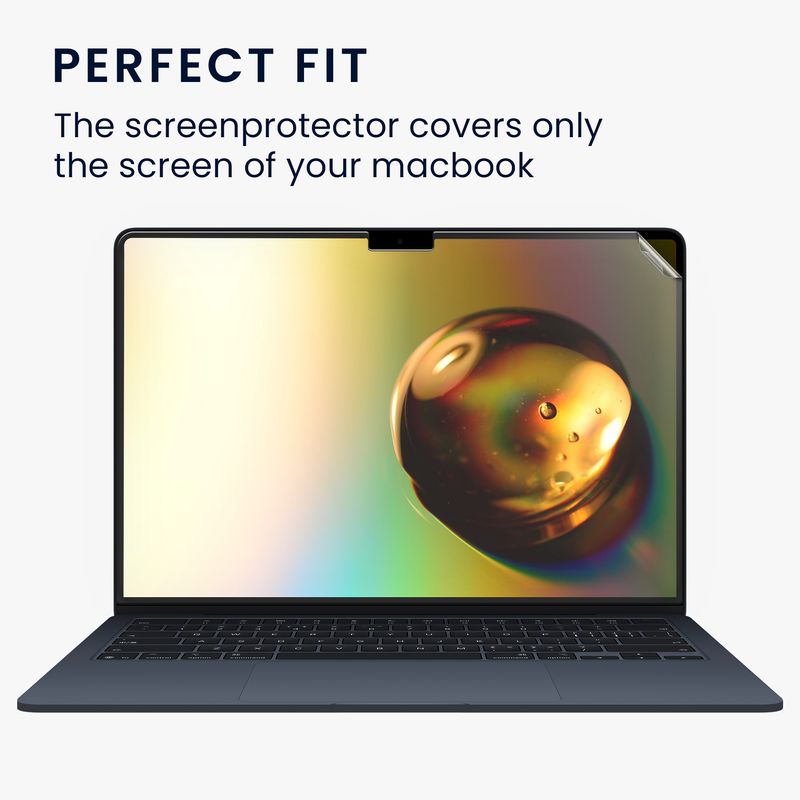 Laptop, Telefoane si Tablete - Laptopuri si accesorii - Piese laptop - Folii protectie si autocolante laptop - Folie de protectie Kwmobile pentru Apple MacBook Air 13.6 M4 2025 (A3240), aplicare fara bule, PET, transparent - Infinity.ro