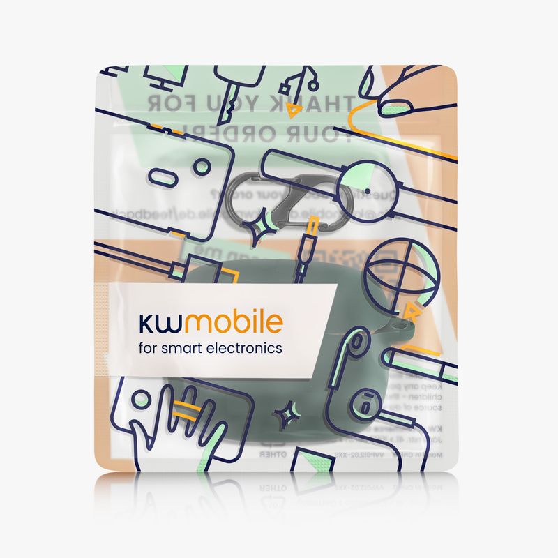 TV, Audio-Video si Foto - Portabile audio - Casti audio - Husa casti Kwmobile pentru JBL Tune Buds, protectie la zgarieturi, Silicon, verde - Infinity.ro