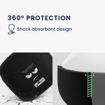 TV, Audio-Video si Foto - Portabile audio - Casti audio - Husa casti Kwmobile pentru JBL Tune Flex, protectie la zgarieturi, Silicon, alb, negru - Infinity.ro