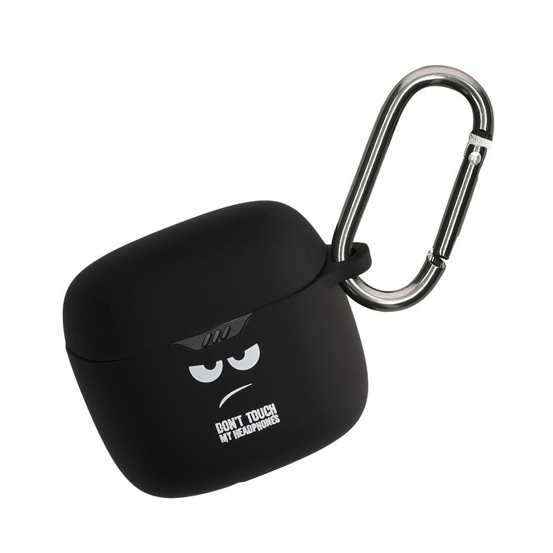 TV, Audio-Video si Foto - Portabile audio - Casti audio - Husa casti Kwmobile pentru JBL Tune Flex, protectie la zgarieturi, Silicon, alb, negru - Infinity.ro