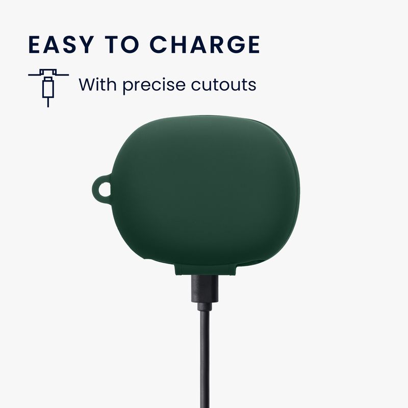 TV, Audio-Video si Foto - Portabile audio - Casti audio - Husa casti Kwmobile pentru JBL SENSE PRO, protectie la zgarieturi, Silicon, verde - Infinity.ro