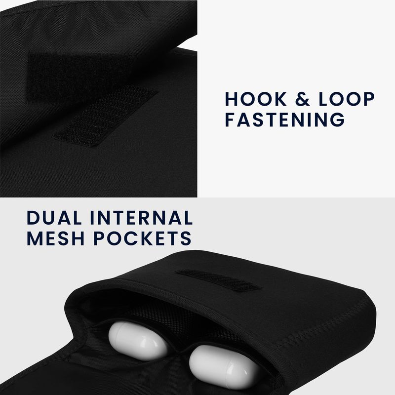 PC, gaming si accesorii - Retelistica - Cabluri si accesorii - Geanta organizatoare cabluri Kwmobile, protectie la socuri si zgarieturi, neopren si textil, negru - Infinity.ro
