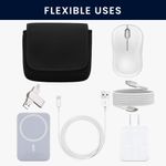 PC, gaming si accesorii - Retelistica - Cabluri si accesorii - Geanta organizatoare cabluri Kwmobile, protectie la socuri si zgarieturi, neopren si textil, negru - Infinity.ro
