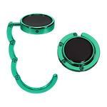 Casa si Gradina - Mobilier - Feronerie si accesorii mobila - Set 2 carlige de masa pentru geanta Kwmobile, inchidere magnetica, pliabile, anti-alunecare, metal, albastru - Infinity.ro