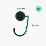 Casa si Gradina - Mobilier - Feronerie si accesorii mobila - Set 2 carlige de masa pentru geanta Kwmobile, inchidere magnetica, pliabile, anti-alunecare, metal, albastru - Infinity.ro