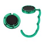 Casa si Gradina - Mobilier - Feronerie si accesorii mobila - Set 2 carlige de masa pentru geanta Kwmobile, inchidere magnetica, pliabile, anti-alunecare, metal, albastru - Infinity.ro