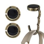 Casa si Gradina - Mobilier - Feronerie si accesorii mobila - Set 2 carlige de masa pentru geanta Kwmobile, inchidere magnetica, pliabile, anti-alunecare, metal, bronz - Infinity.ro