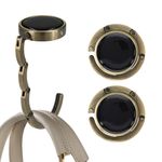 Casa si Gradina - Mobilier - Feronerie si accesorii mobila - Set 2 carlige de masa pentru geanta Kwmobile, inchidere magnetica, pliabile, anti-alunecare, metal, bronz - Infinity.ro