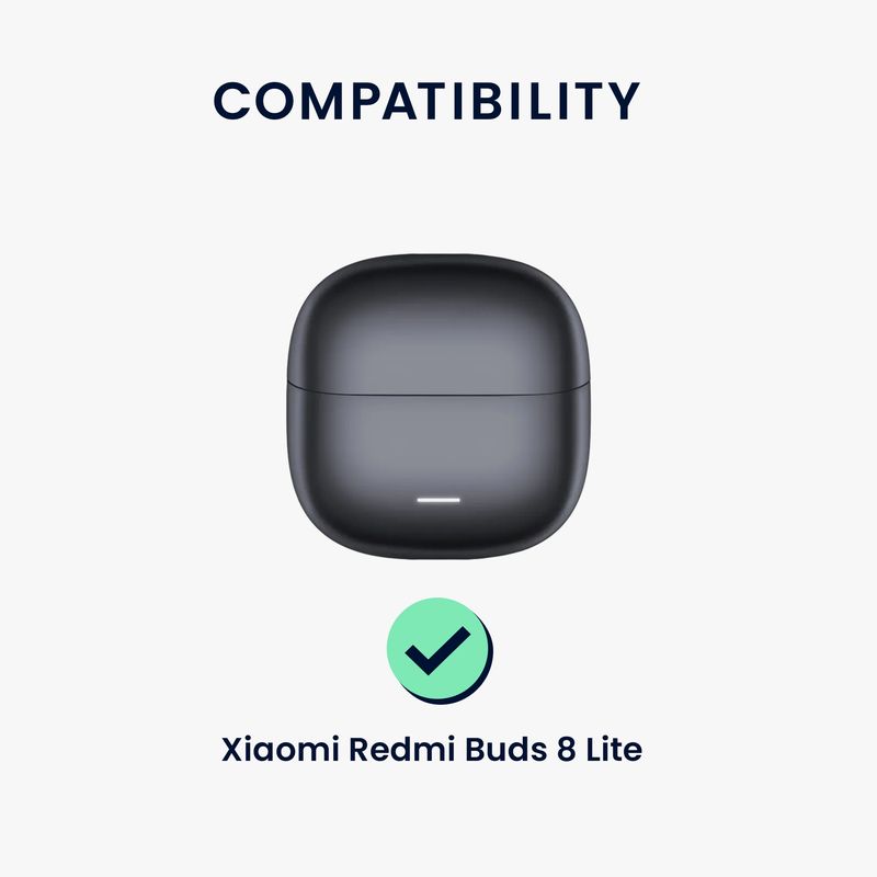 TV, Audio-Video si Foto - Portabile audio - Casti audio - Husa casti Kwmobile pentru Xiaomi Redmi Buds 8 Lite, protectie la zgarieturi, Silicon, negru - Infinity.ro