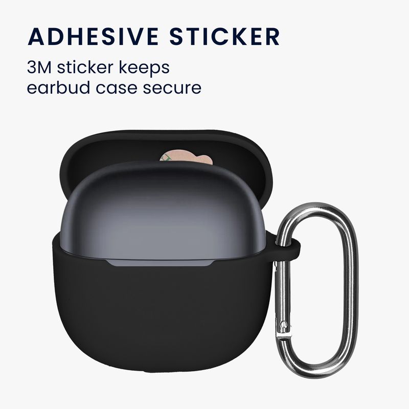 TV, Audio-Video si Foto - Portabile audio - Casti audio - Husa casti Kwmobile pentru Xiaomi Redmi Buds 8 Lite, protectie la zgarieturi, Silicon, negru - Infinity.ro