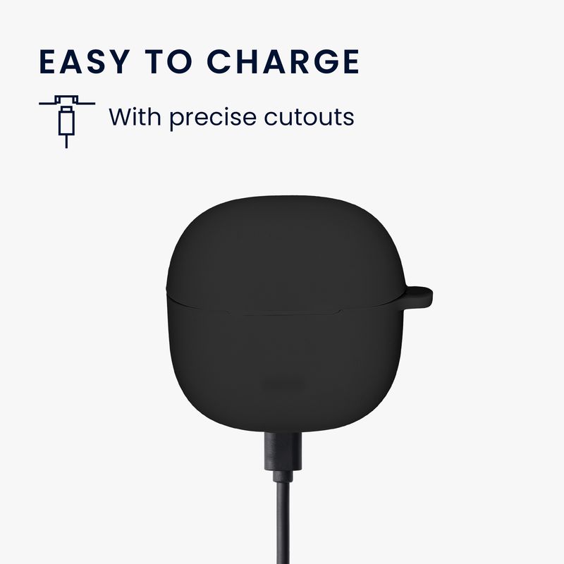 TV, Audio-Video si Foto - Portabile audio - Casti audio - Husa casti Kwmobile pentru Xiaomi Redmi Buds 8 Lite, protectie la zgarieturi, Silicon, negru - Infinity.ro