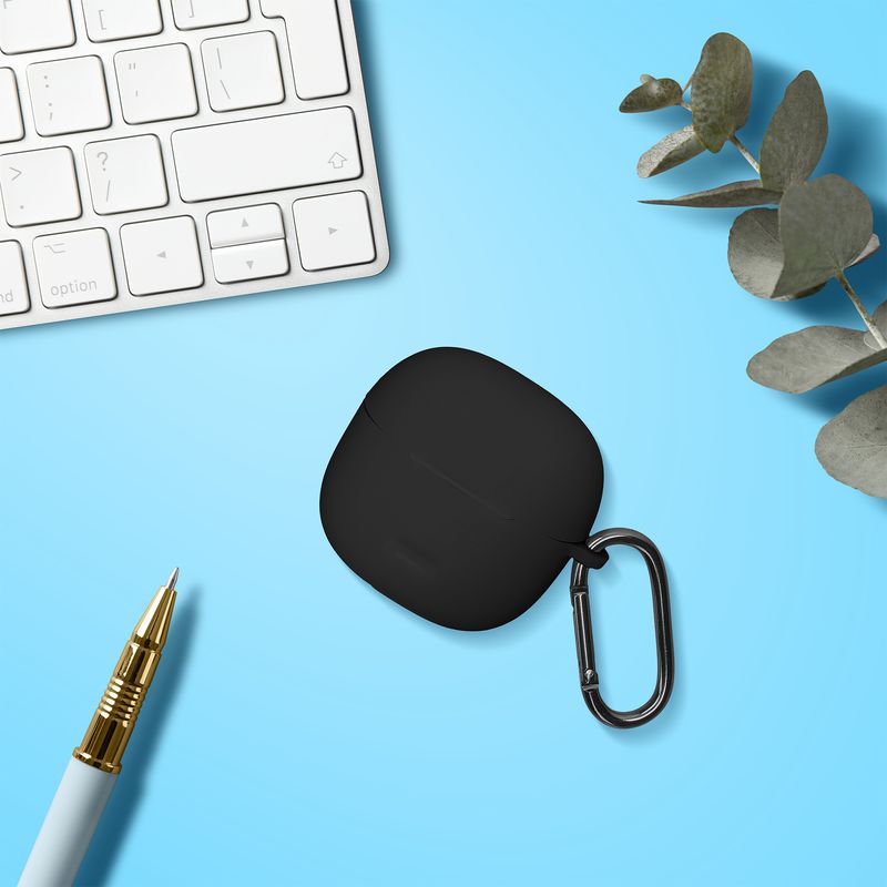 TV, Audio-Video si Foto - Portabile audio - Casti audio - Husa casti Kwmobile pentru Xiaomi Redmi Buds 8 Lite, protectie la zgarieturi, Silicon, negru - Infinity.ro