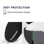 TV, Audio-Video si Foto - Portabile audio - Casti audio - Husa casti Kwmobile pentru JBL SENSE PRO, protectie la zgarieturi, Silicon, negru - Infinity.ro