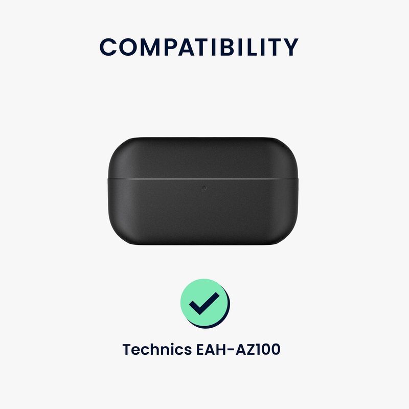 TV, Audio-Video si Foto - Portabile audio - Casti audio - Husa casti Kwmobile pentru Technics EAH-AZ100, protectie la zgarieturi, Silicon, gri - Infinity.ro