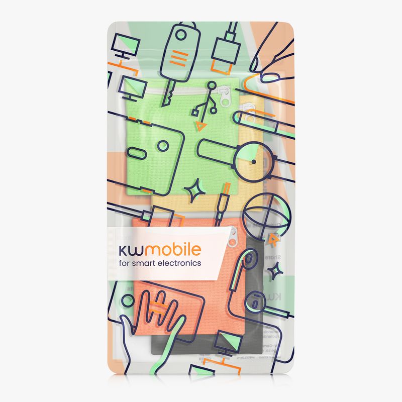 Sport si Outdoor - Echipament Sportiv - Accesorii echipament sportiv - Genti si borsete fitness - Set 4 borsete sport pentru incheietura Kwmobile, fermoar, nylon, multicolor - Infinity.ro