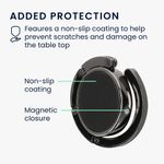 Casa si Gradina - Mobilier - Feronerie si accesorii mobila - Set 2 carlige de masa pentru geanta Kwmobile, inchidere magnetica, pliabile, anti-alunecare, metal, negru, albastru - Infinity.ro