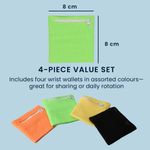 Sport si Outdoor - Echipament Sportiv - Accesorii echipament sportiv - Genti si borsete fitness - Set 4 borsete sport pentru incheietura Kwmobile, fermoar, nylon, multicolor - Infinity.ro