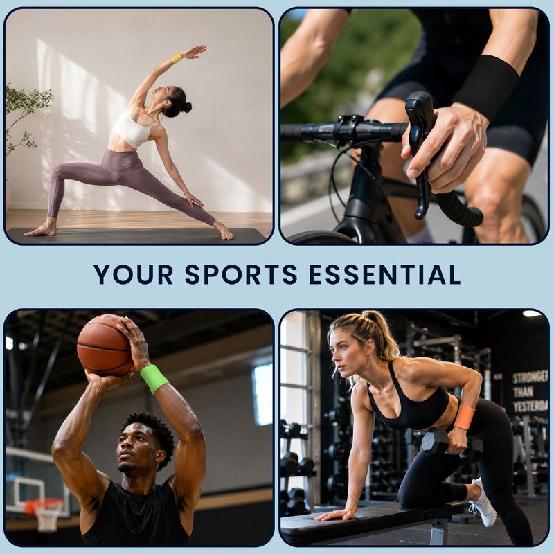 Sport si Outdoor - Echipament Sportiv - Accesorii echipament sportiv - Genti si borsete fitness - Set 4 borsete sport pentru incheietura Kwmobile, fermoar, nylon, multicolor - Infinity.ro