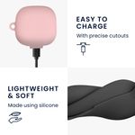 TV, Audio-Video si Foto - Portabile audio - Casti audio - Husa casti Kwmobile pentru Sony LinkBuds Fit WF-LS910N, protectie la zgarieturi, Silicon, roz - Infinity.ro