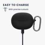TV, Audio-Video si Foto - Portabile audio - Casti audio - Husa casti Kwmobile pentru EarFun Clip Open Ear, protectie la zgarieturi, Silicon, negru - Infinity.ro