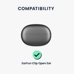 TV, Audio-Video si Foto - Portabile audio - Casti audio - Husa casti Kwmobile pentru EarFun Clip Open Ear, protectie la zgarieturi, Silicon, negru - Infinity.ro